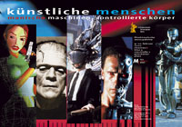 Volker Noth, Plakat, Künstliche Menschen, manische Maschinen kontrollierte Körper, Filmhistorische Retrospektive, 50. Internationale Filmfestspiele Berlin, 2000, Format: 59,4 x 84 cm