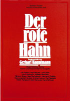 Volker Noth, Plakat, Gerhart Hauptmann, Der rote Hahn, Schiller-Theater, 1979, Format: 118,9 x 84 cm